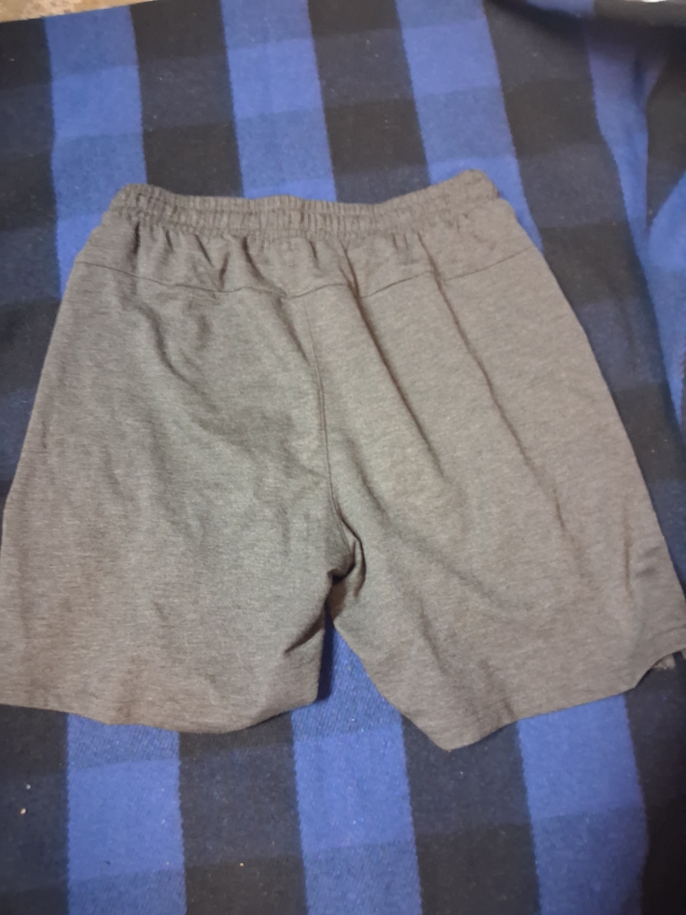 Men's Athletic Drawstring Shorts — Gray Performance Fit - Picture 4 of 4